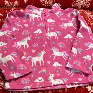 The Children's Place Pink Fleece with Unicorn Design